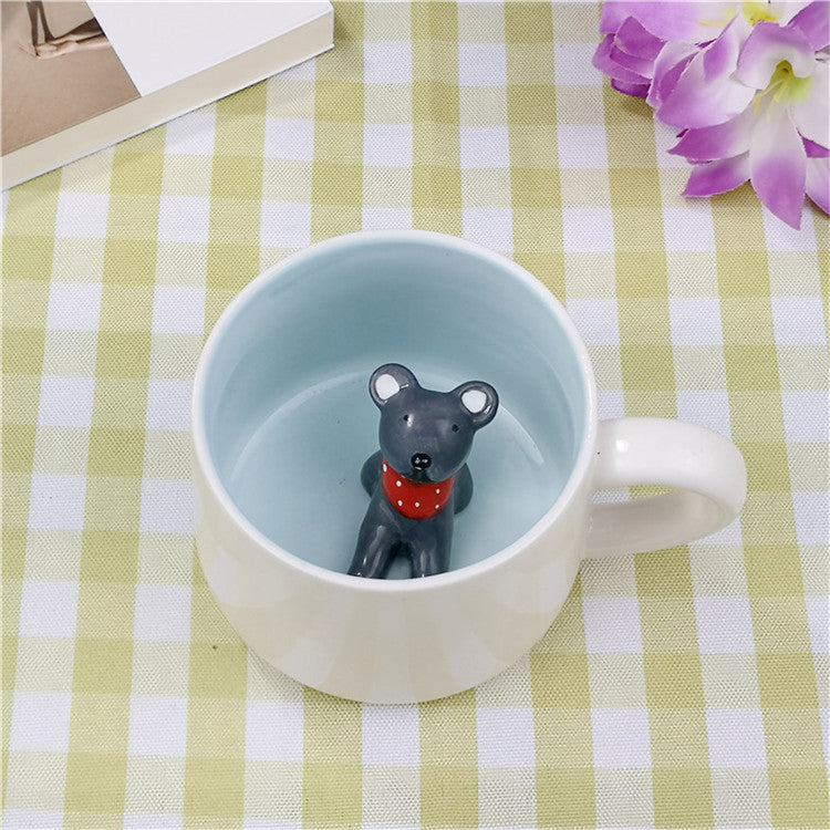 Cartoon Puppy Panda Ceramic 3D Mug