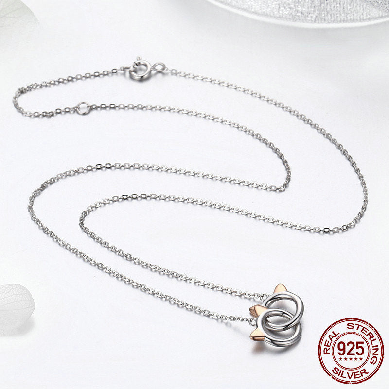 S925 Sterling Silver Cat Necklace