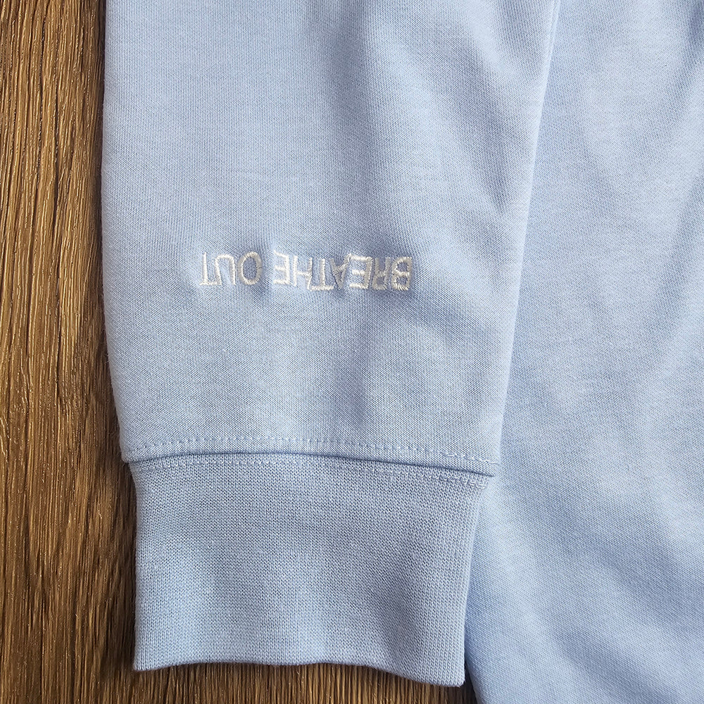 Overthinker (breathe in & out) Embroidered Crewneck