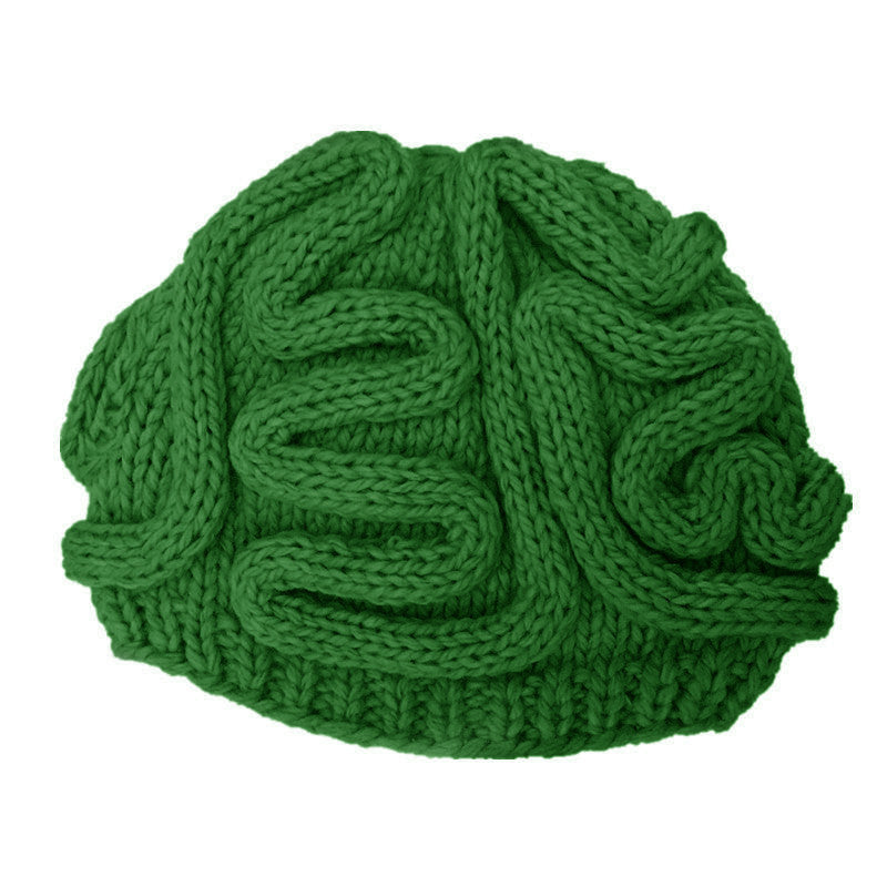 Spoof Knitted Brain Hat