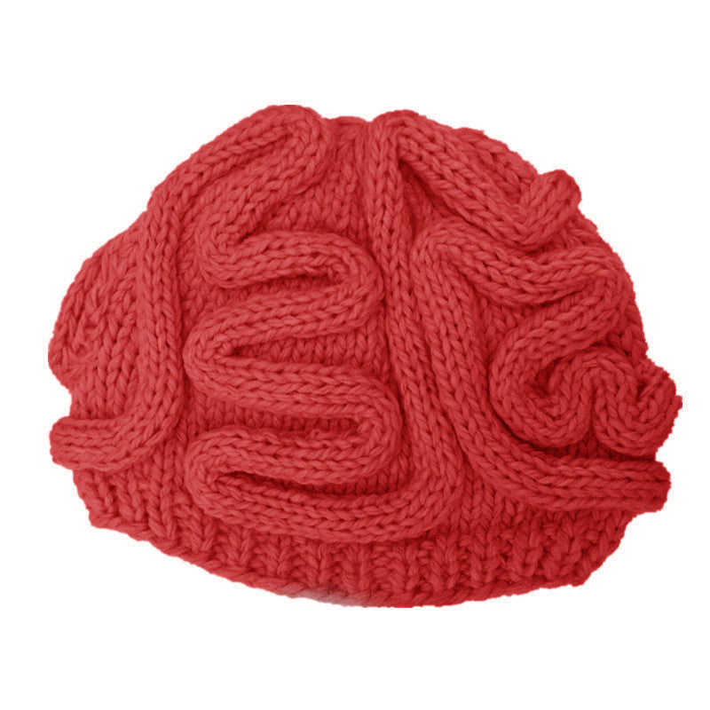 Spoof Knitted Brain Hat