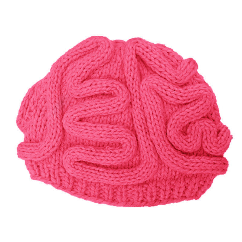 Spoof Knitted Brain Hat