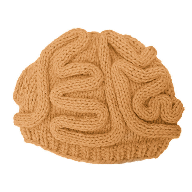 Spoof Knitted Brain Hat