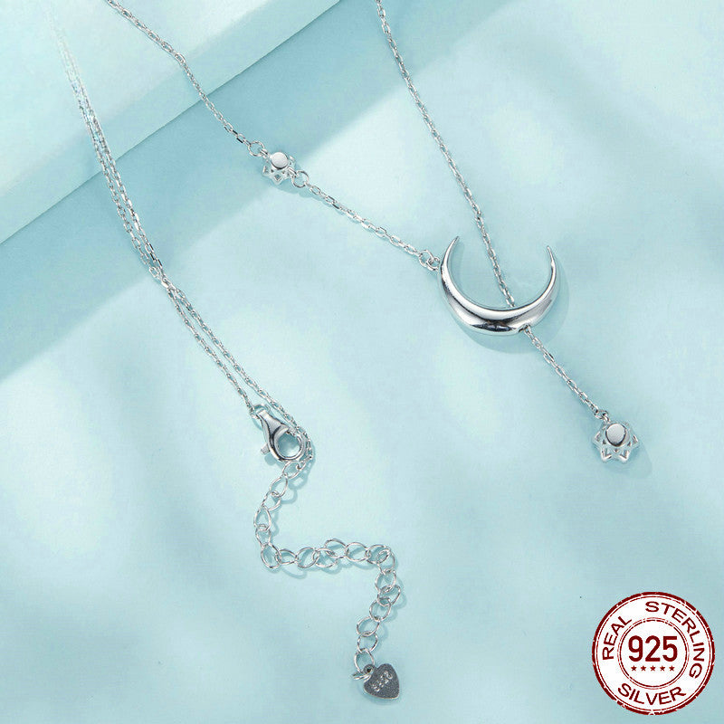 Moon Sterling Silver Versatile Necklace Jewelry