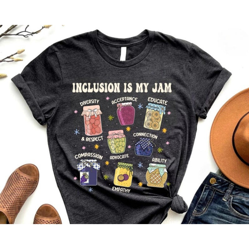 Inclusion Is My Jam Graphic Printed T-Shirt