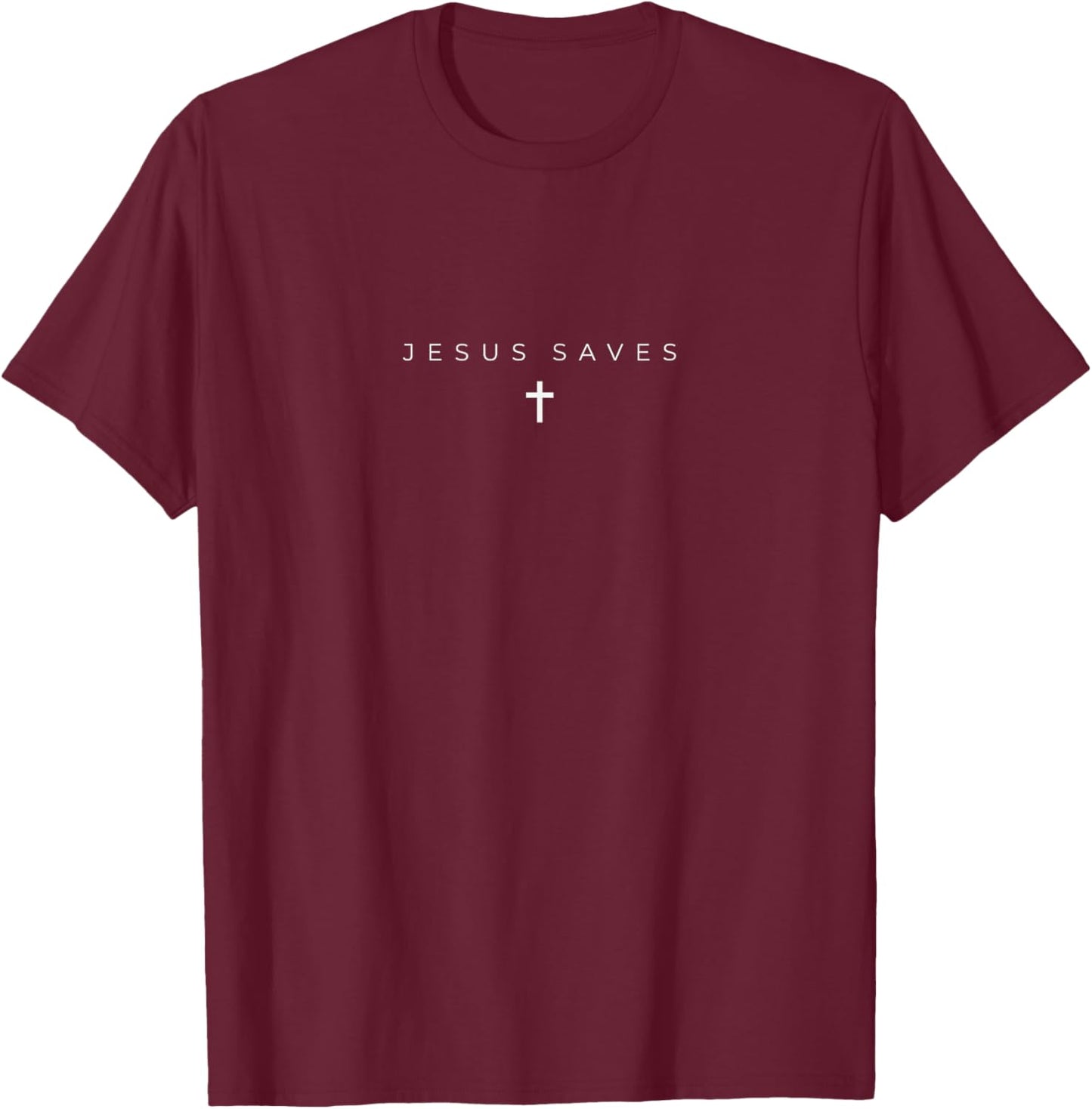 Unisex Jesus Saves Cross Subtle Christian Minimal Religious T-Shirt