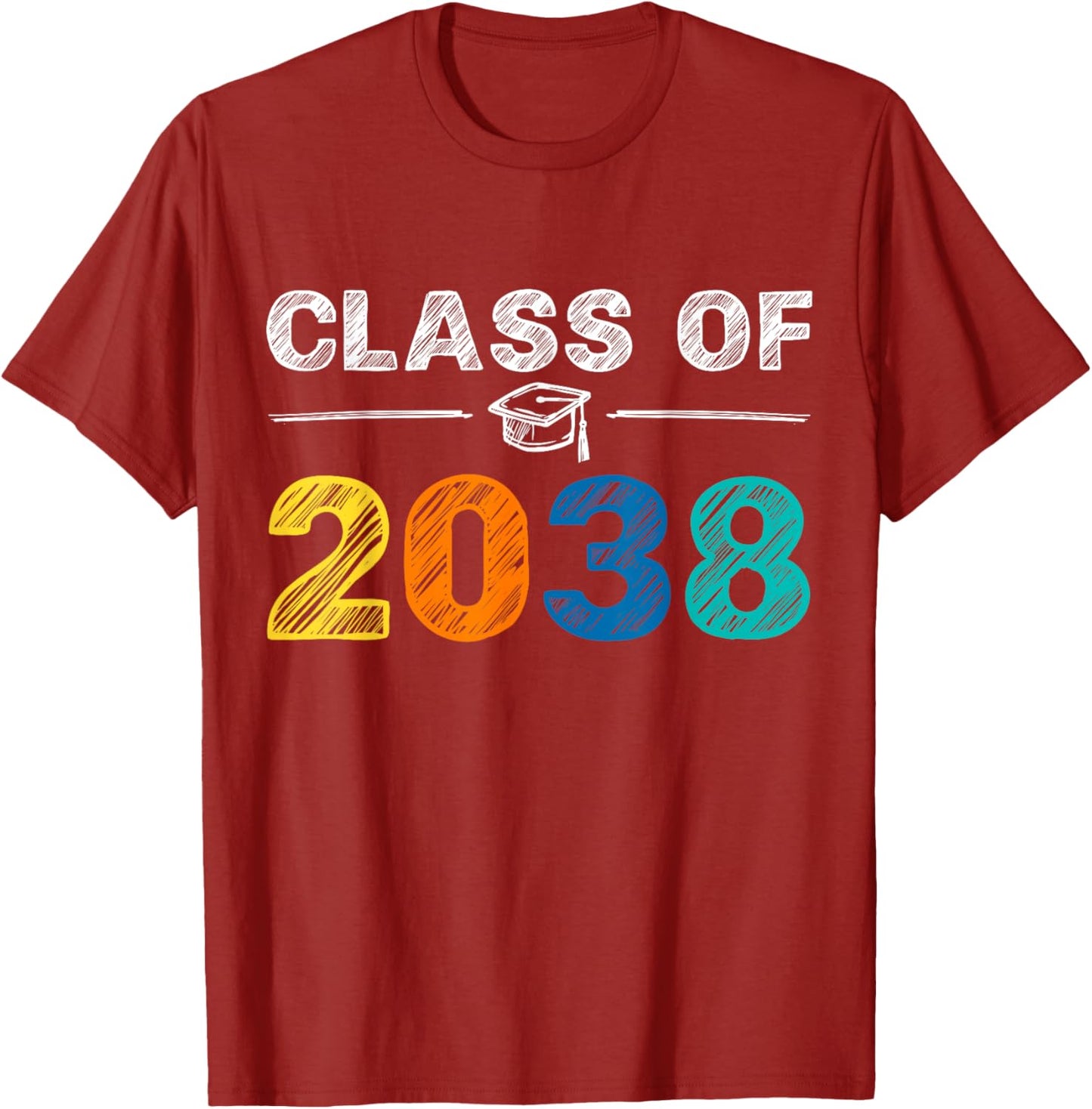 Class of 2038 First Day of School Graduation T-Shirt