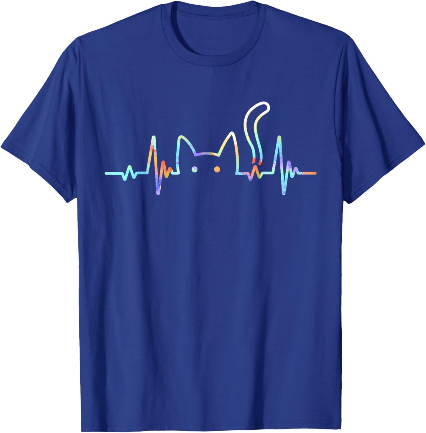 Unisex Heartbeat Cat Lover Animal Silhouette Cute Cat T-Shirt