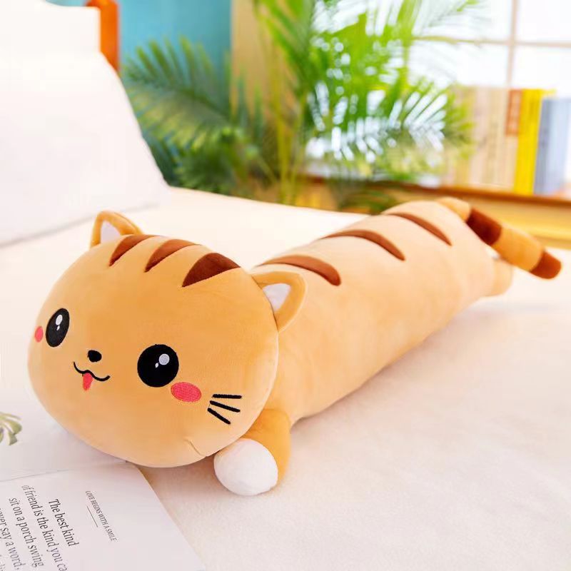Creative Cartoon Long Cat Throw Pillow