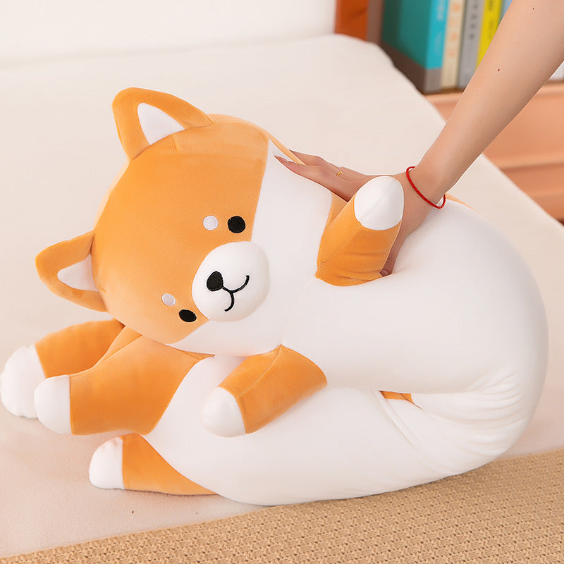 Long Husky Throw Pillow Plush Toy