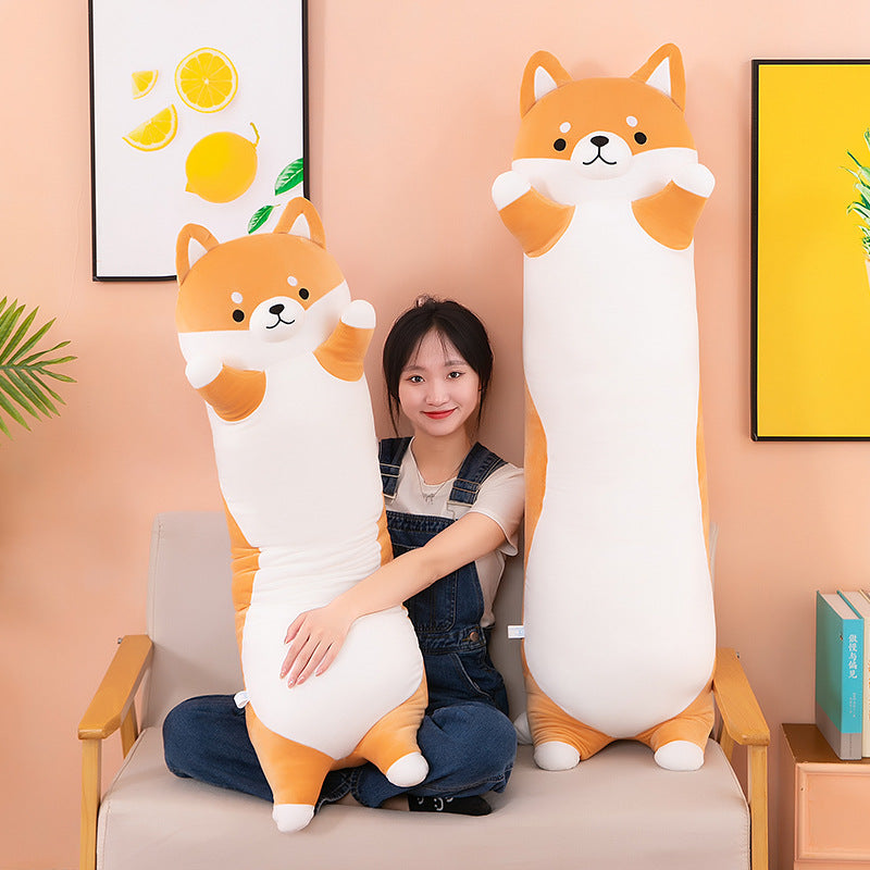 Long Husky Throw Pillow Plush Toy
