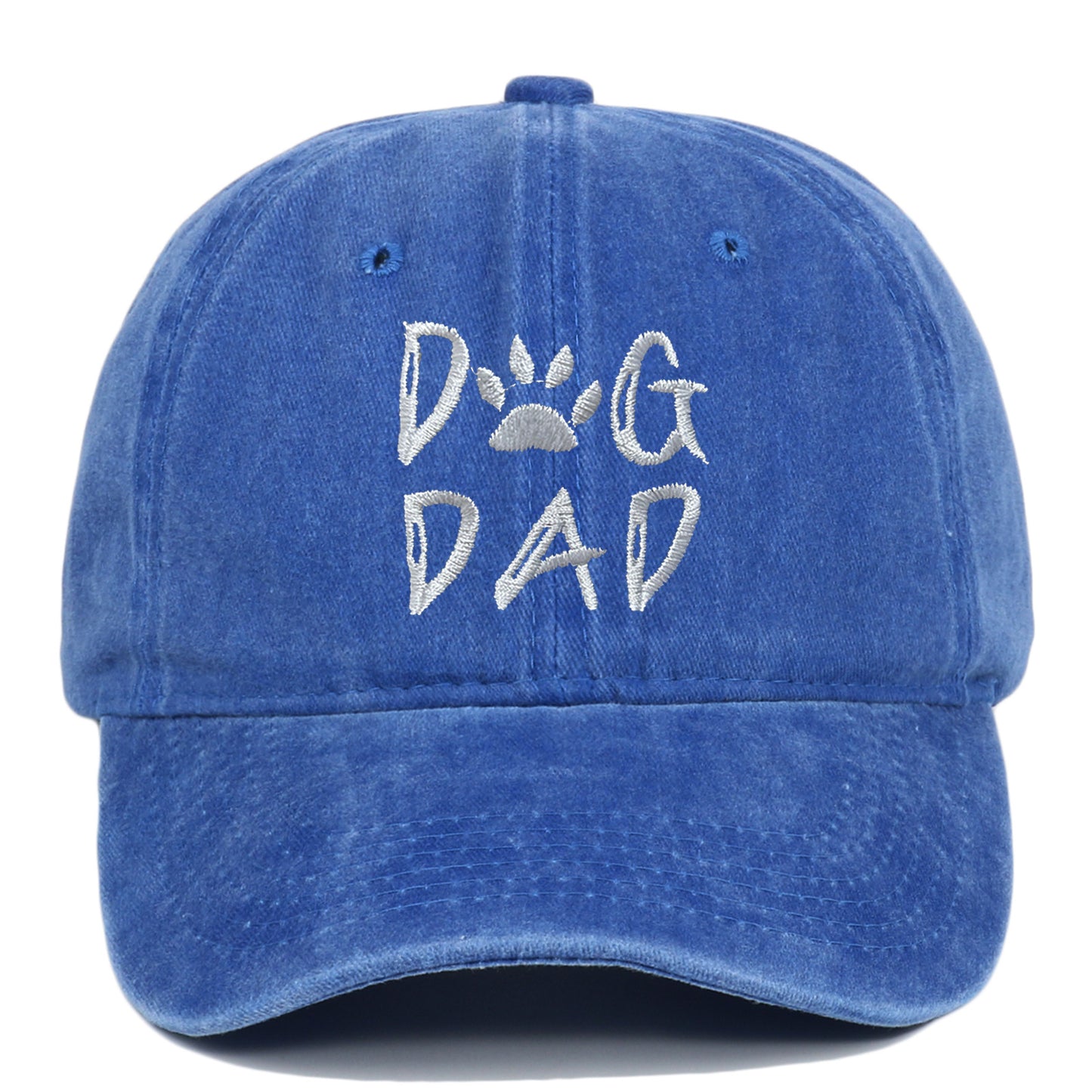DOG MOM Embroidered Washed Baseball Cap