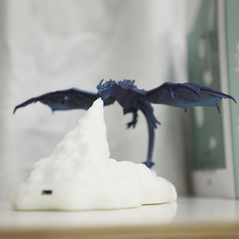3D Printed Fire Breathing Dragon Accent Lamp