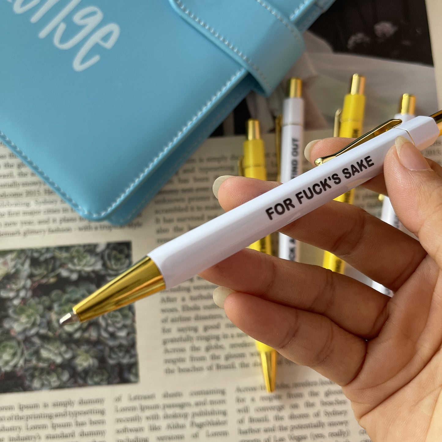 FUCK Theme Press Ballpoint Pen Set