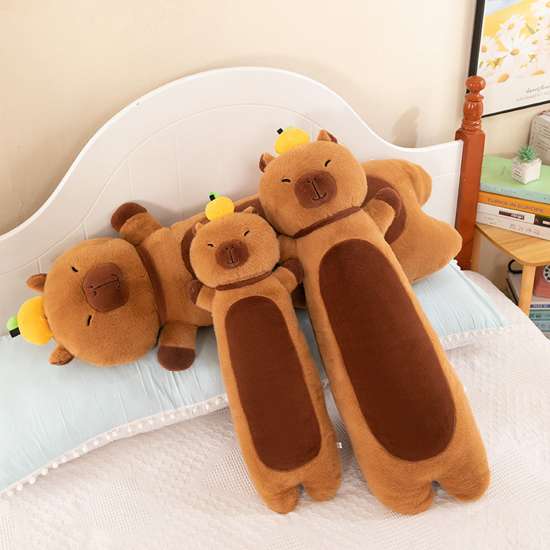 Long Capybara Throw Pillow Plush Toy