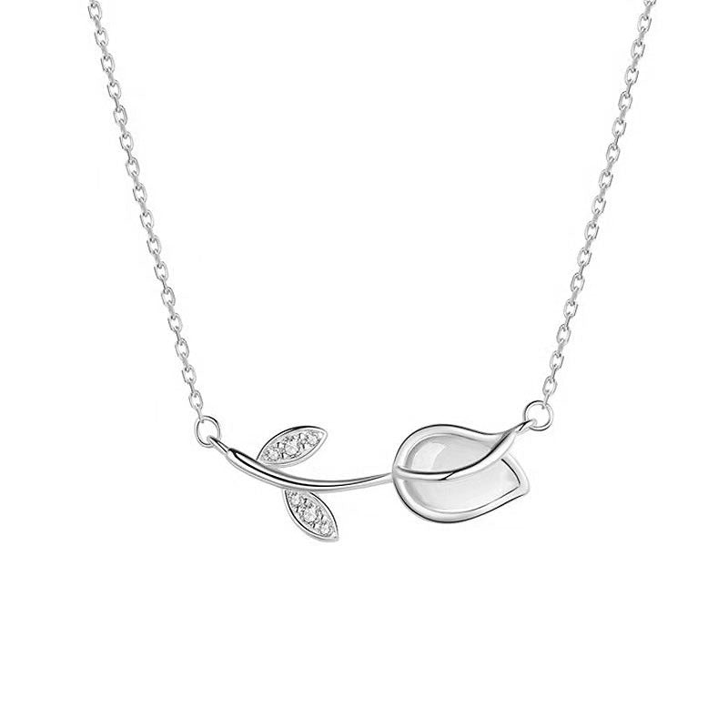 S925 Silver Tulip Necklace