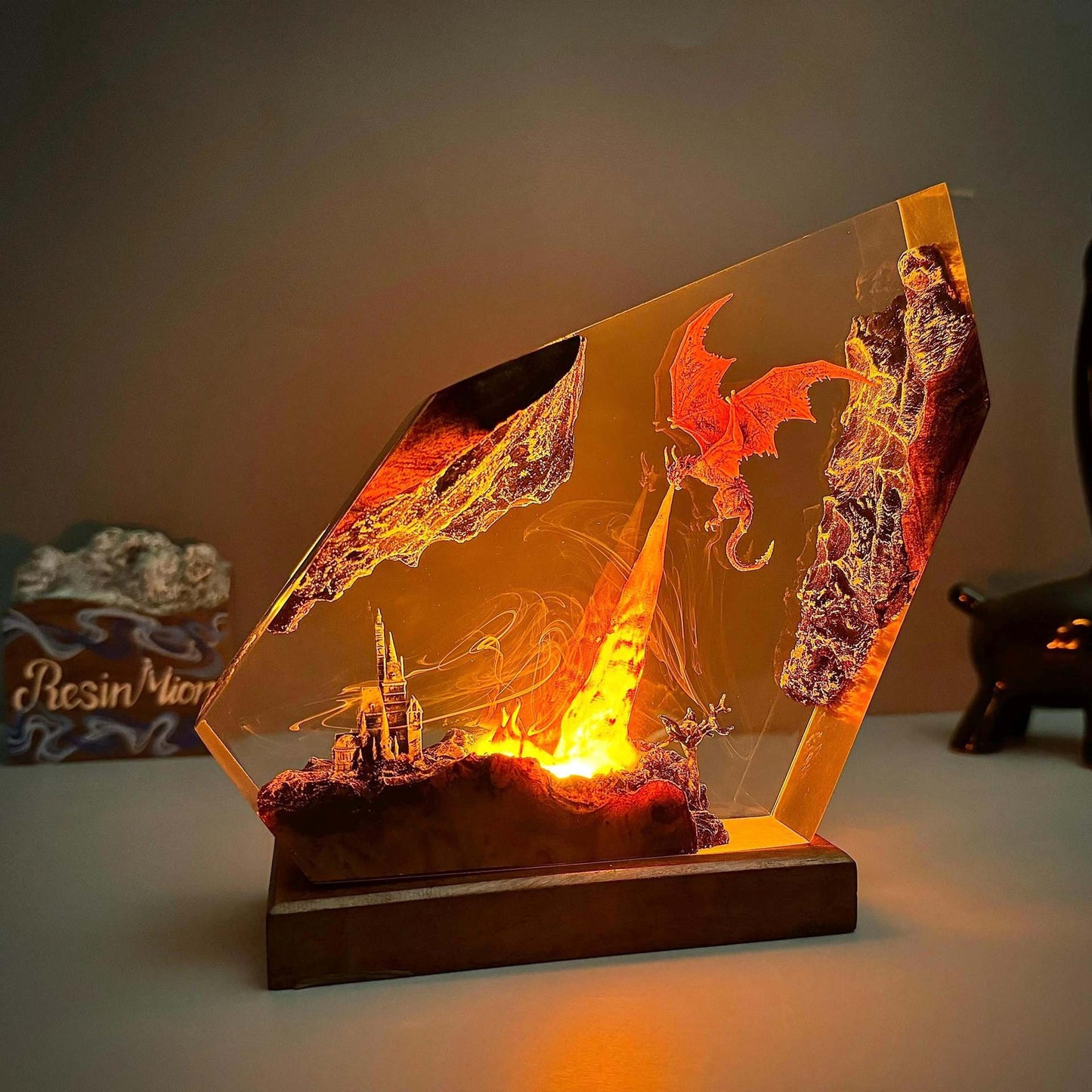Fire-breathing Dragon Lamp Decoration