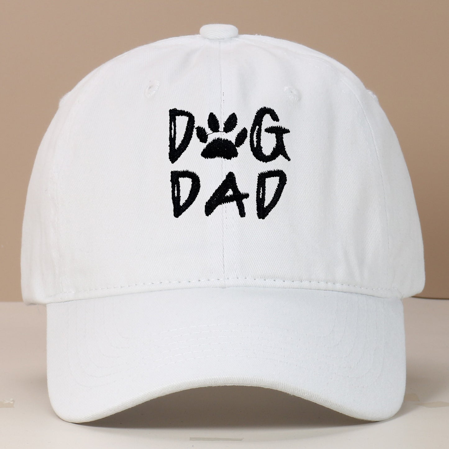 DOG MOM Embroidered Washed Baseball Cap