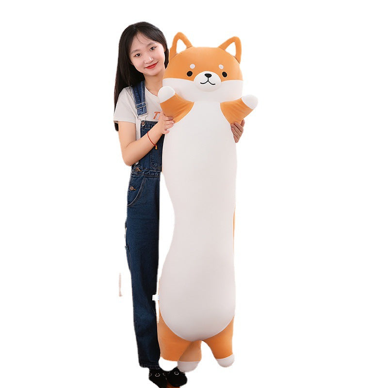 Long Husky Throw Pillow Plush Toy