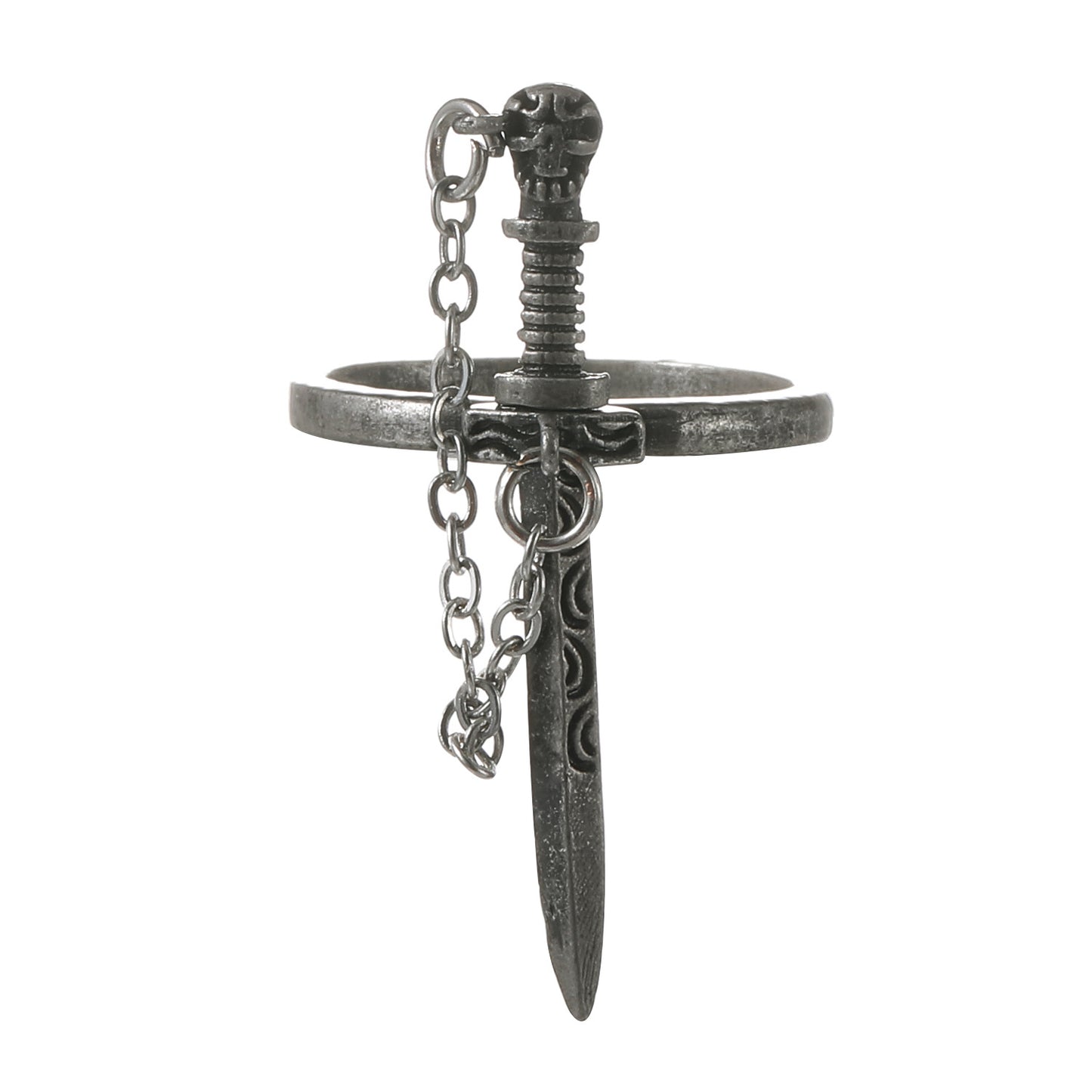 Gothic Skull Sword Ring
