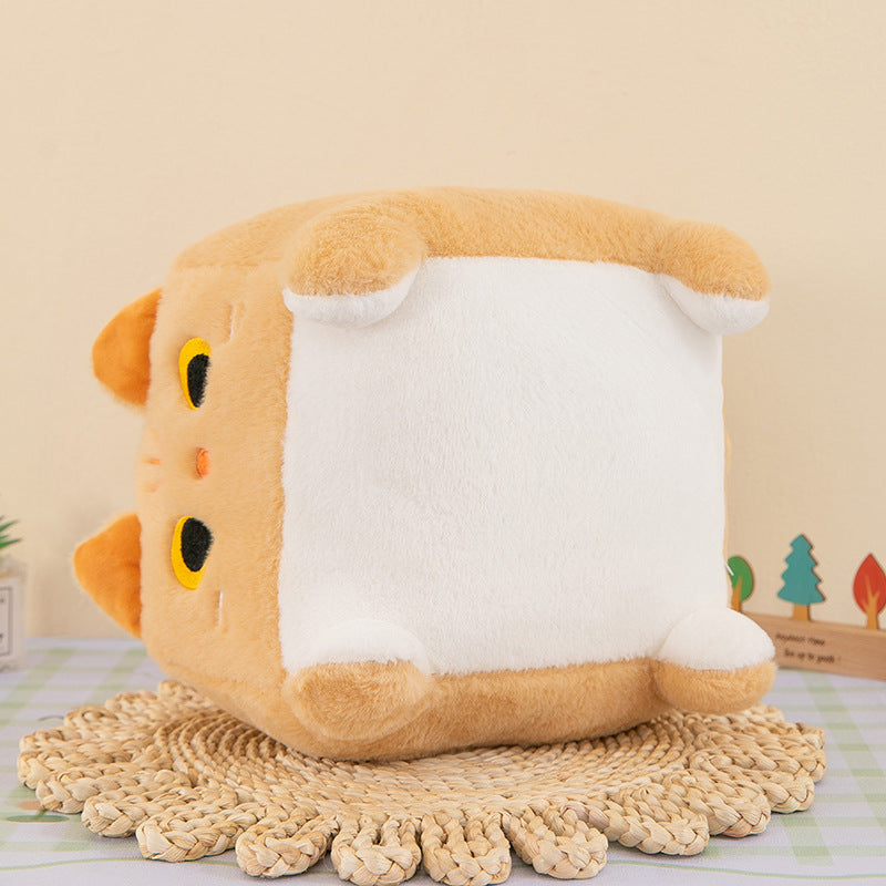 Square Cat Throw Pillow Plush Toy