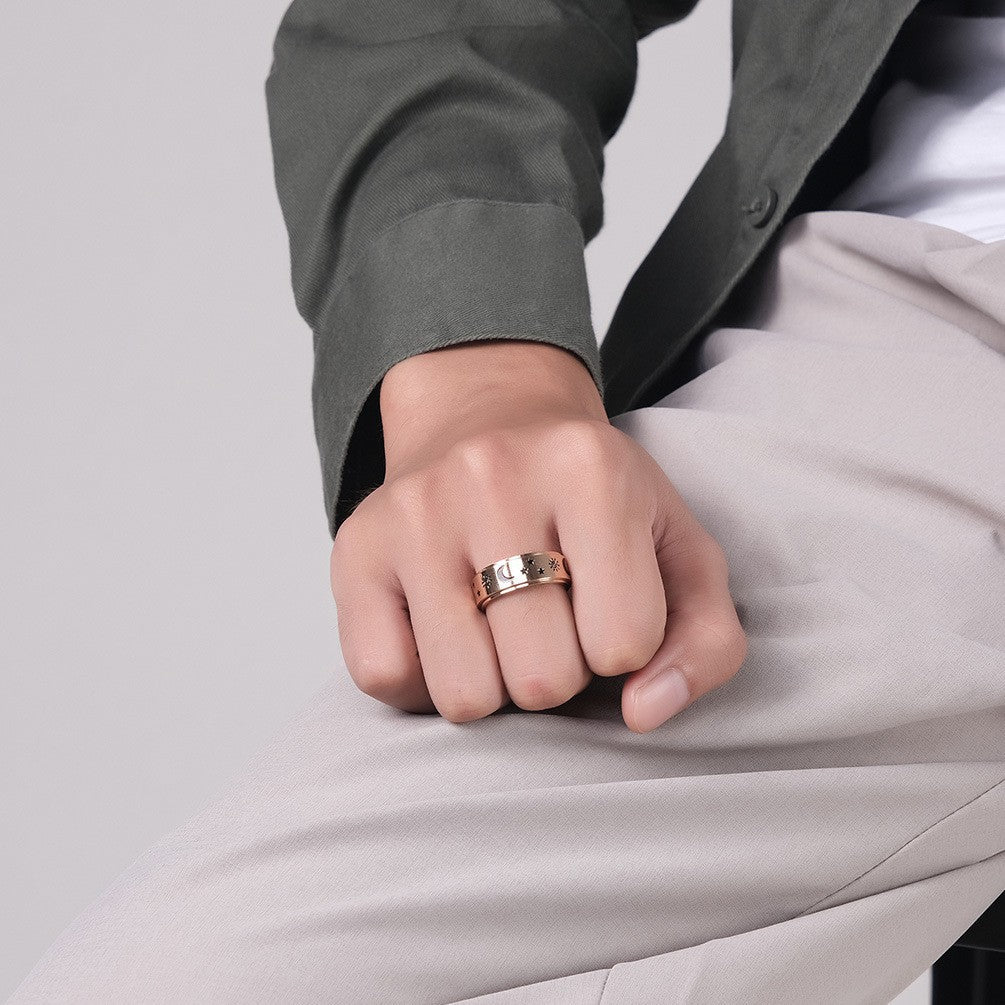 Stars Moon Sun Rotatable Ring Jewelry