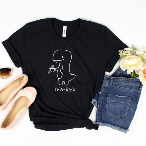 Tea-Rex Cute Dinosaur T-shirt