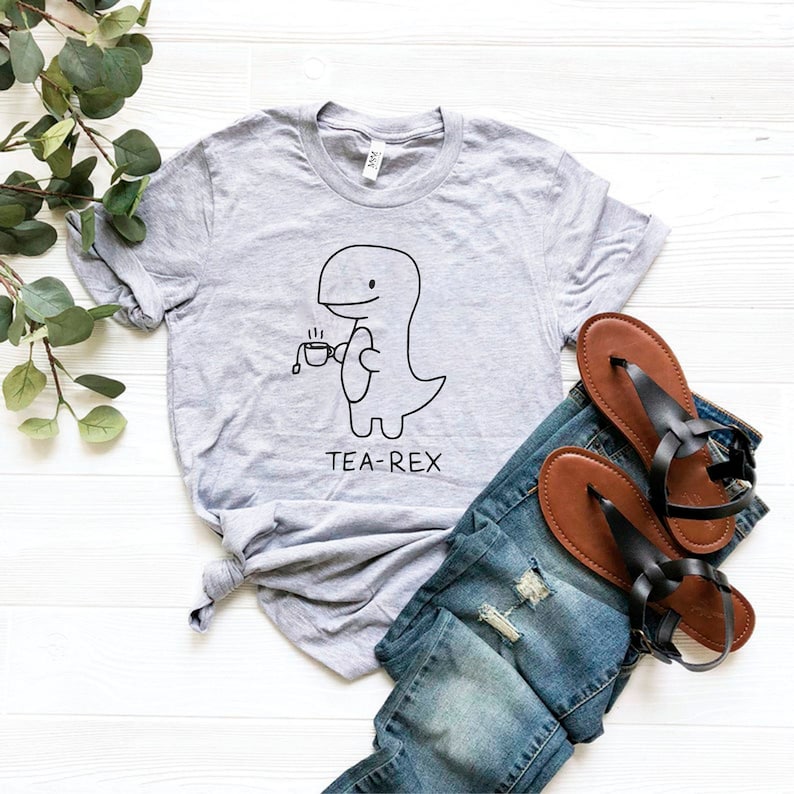 Tea-Rex Cute Dinosaur T-shirt