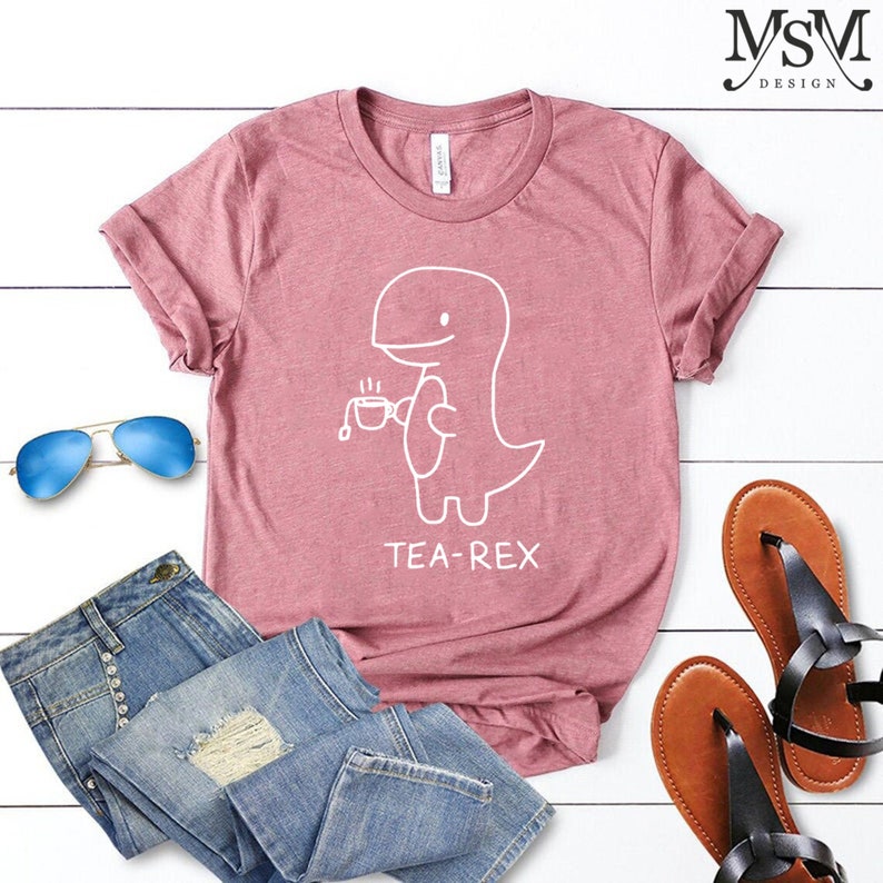 Tea-Rex Cute Dinosaur T-shirt