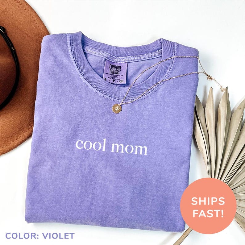 Cool Mom Letter Print Mom Appreciation Shirt