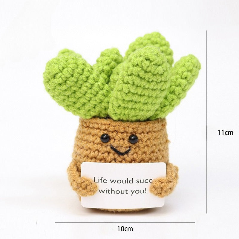 Emotional Healing Succulent Crocheted Doll
