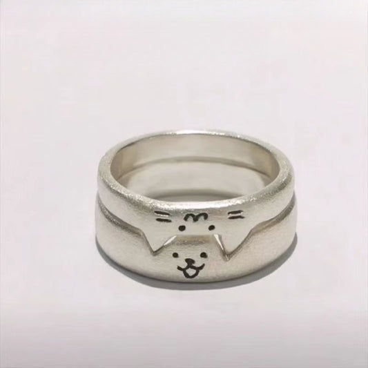 Matching Cat and Dog Couple Rings