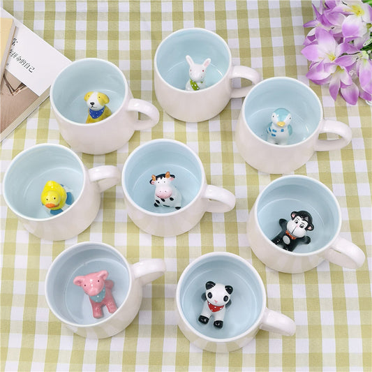 Cartoon Puppy Panda Ceramic 3D Mug