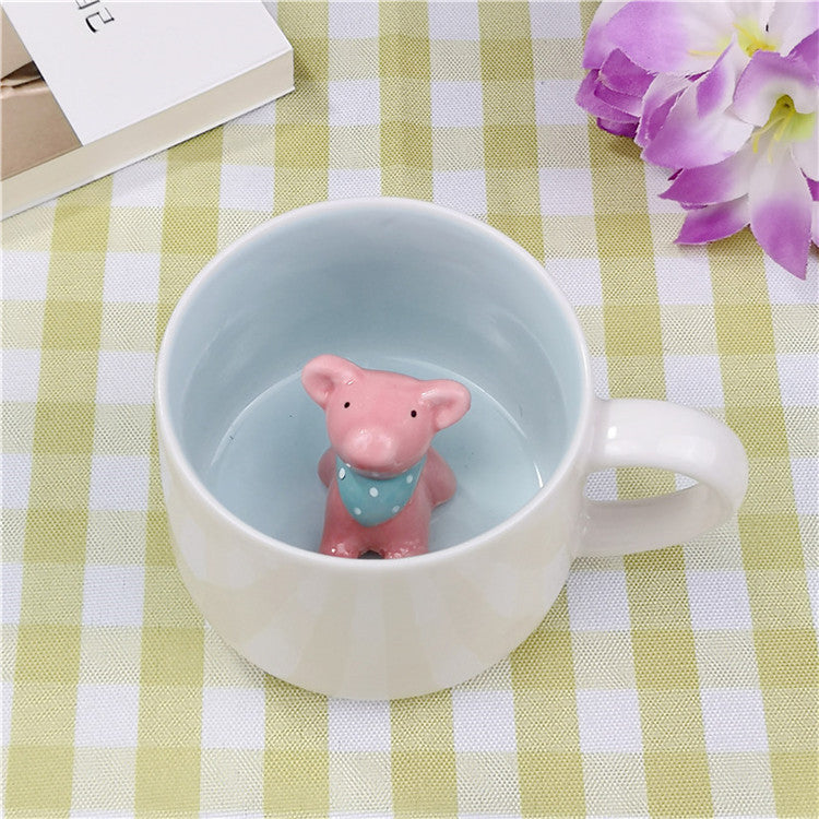 Cartoon Puppy Panda Ceramic 3D Mug