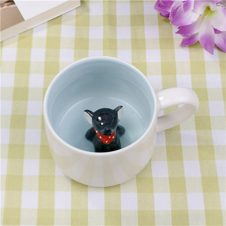 Cartoon Puppy Panda Ceramic 3D Mug