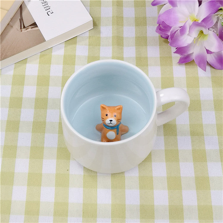 Cartoon Puppy Panda Ceramic 3D Mug