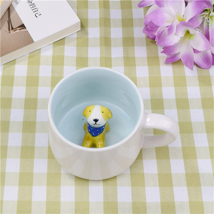 Cartoon Puppy Panda Ceramic 3D Mug
