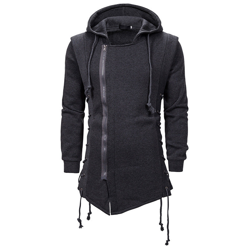 Trendy Men's Zipper Hooded Loose Jacket
