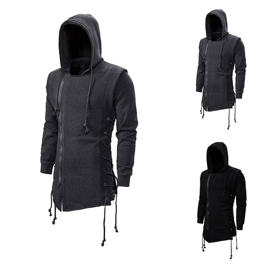 Trendy Men's Zipper Hooded Loose Jacket