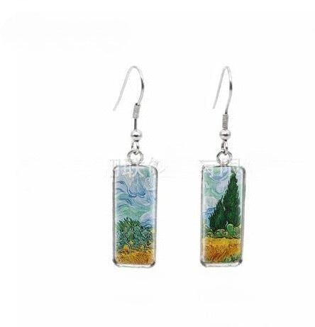 Van Gogh Painting Starry Earrings