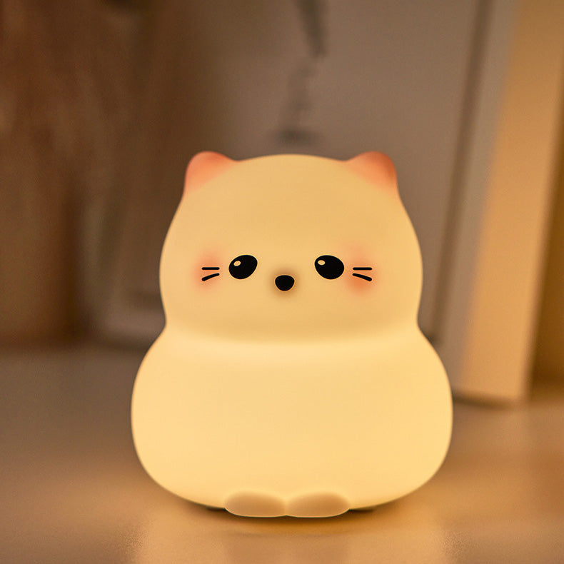 Cute Kitten Silicone Squishy Night Light