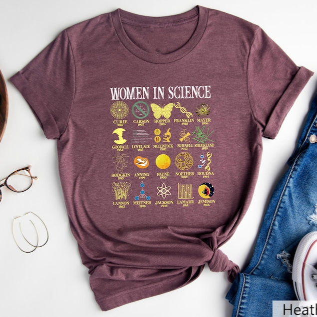 Women in Science Graphic Printed Scientist T-Shirt