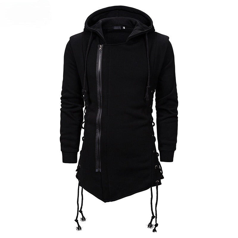Trendy Men's Zipper Hooded Loose Jacket