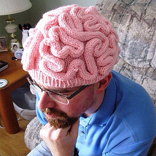 Spoof Knitted Brain Hat