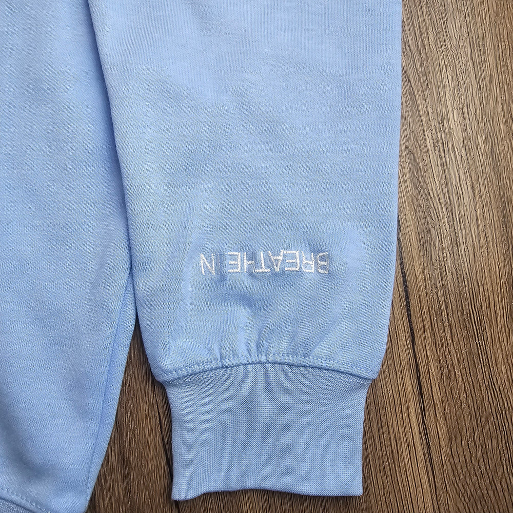 Overthinker (breathe in & out) Embroidered Crewneck