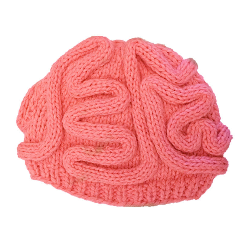 Spoof Knitted Brain Hat