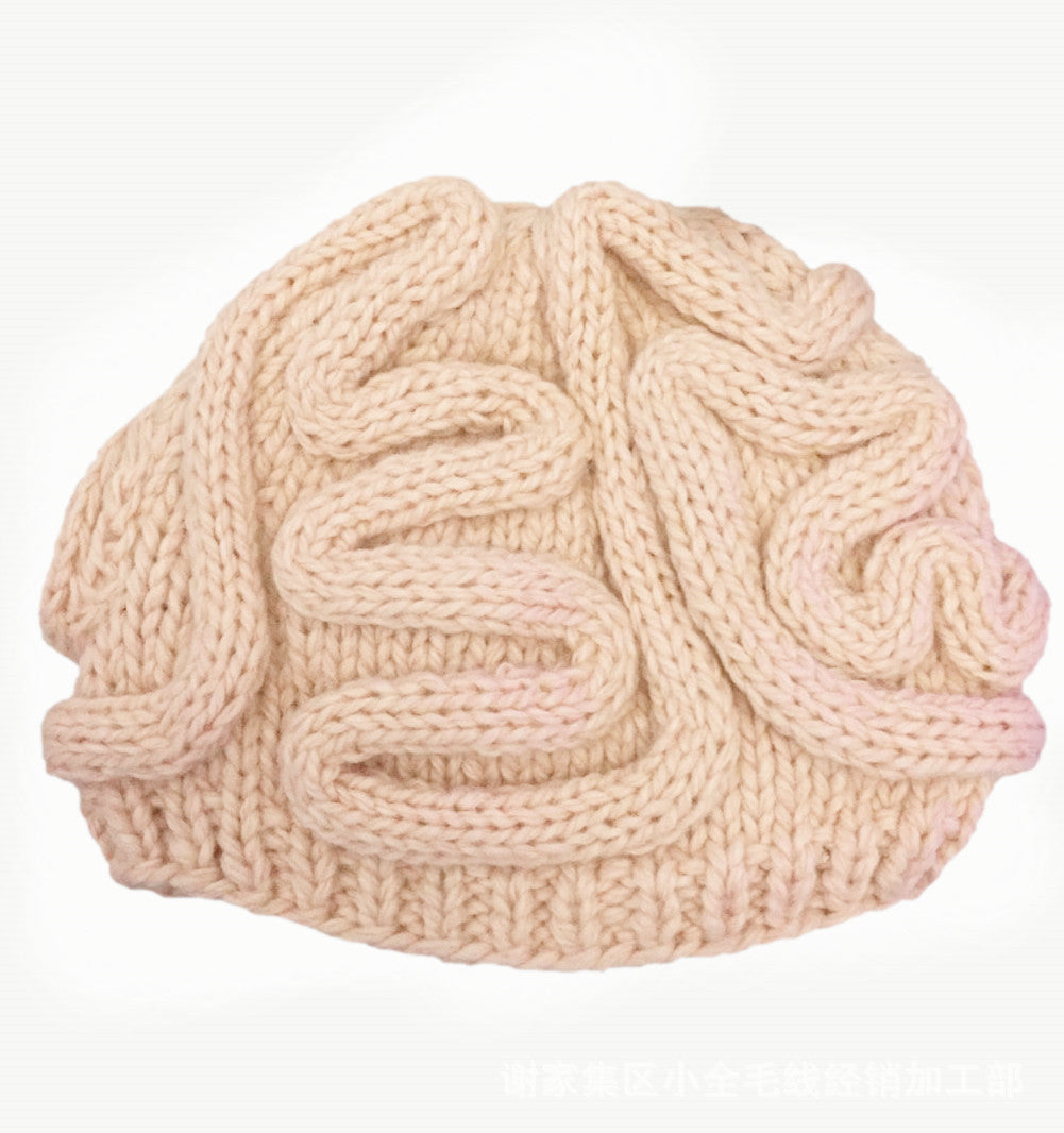 Spoof Knitted Brain Hat