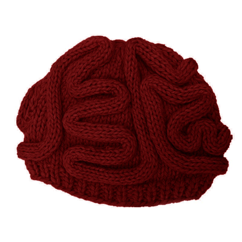 Spoof Knitted Brain Hat