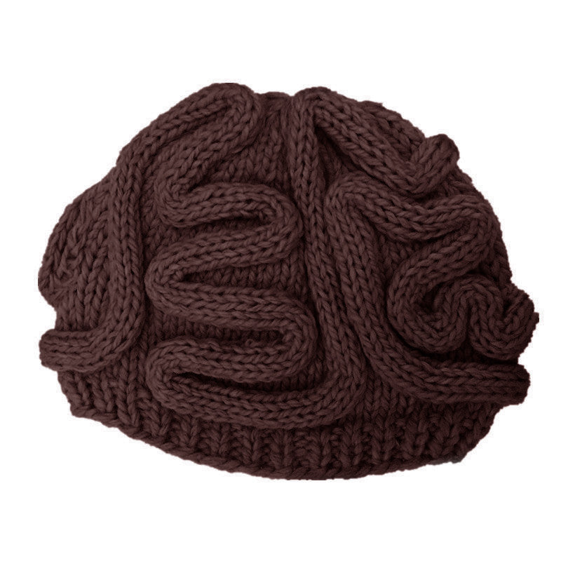 Spoof Knitted Brain Hat
