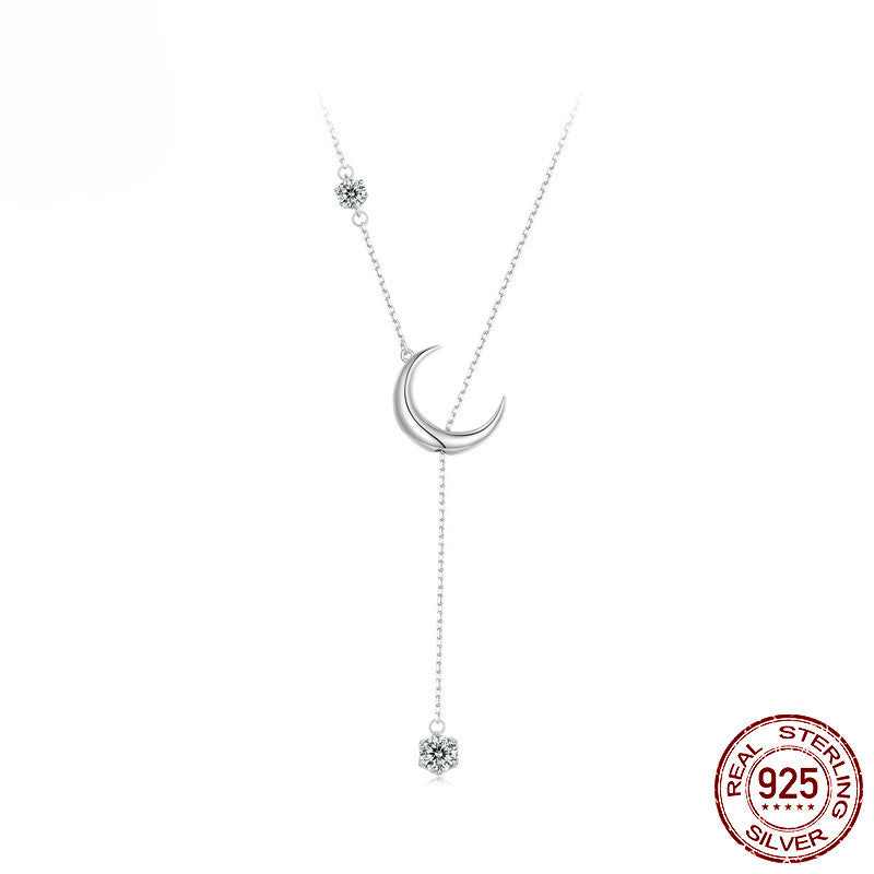 Moon Sterling Silver Versatile Necklace Jewelry